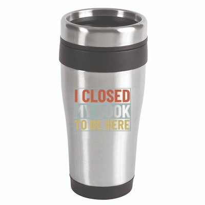 I Closed My Book To Be Here Reading Fan 16oz Travel Tumbler