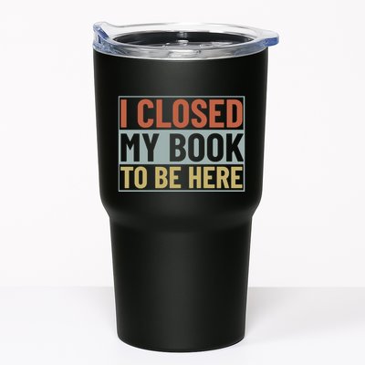 I Closed My Book To Be Here Reading Fan Tumbler