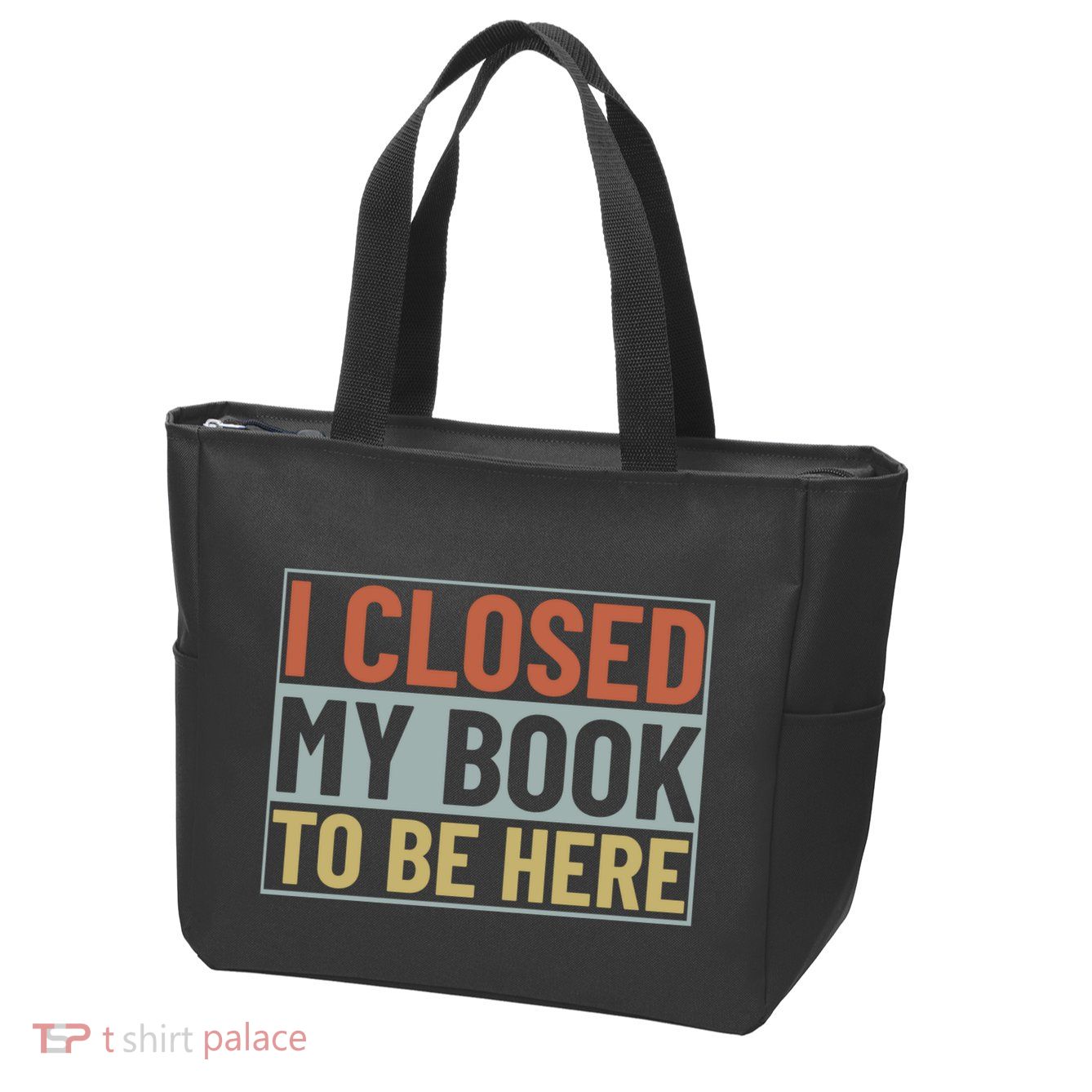 I Closed My Book To Be Here Reading Fan Zip Tote Bag