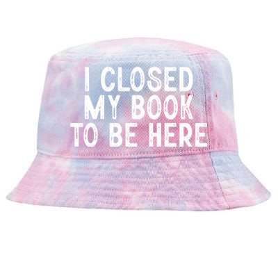 I Closed My Book To Be Here Reading Fan Tie-Dyed Bucket Hat