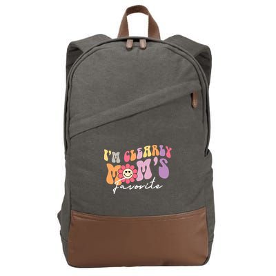 I'm Clearly Mom's Favorite Son Or Daughter Funny Cotton Canvas Backpack