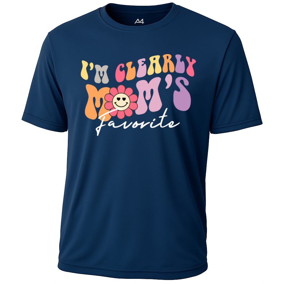 I'm Clearly Mom's Favorite Son Or Daughter Funny Cooling Performance Crew T-Shirt