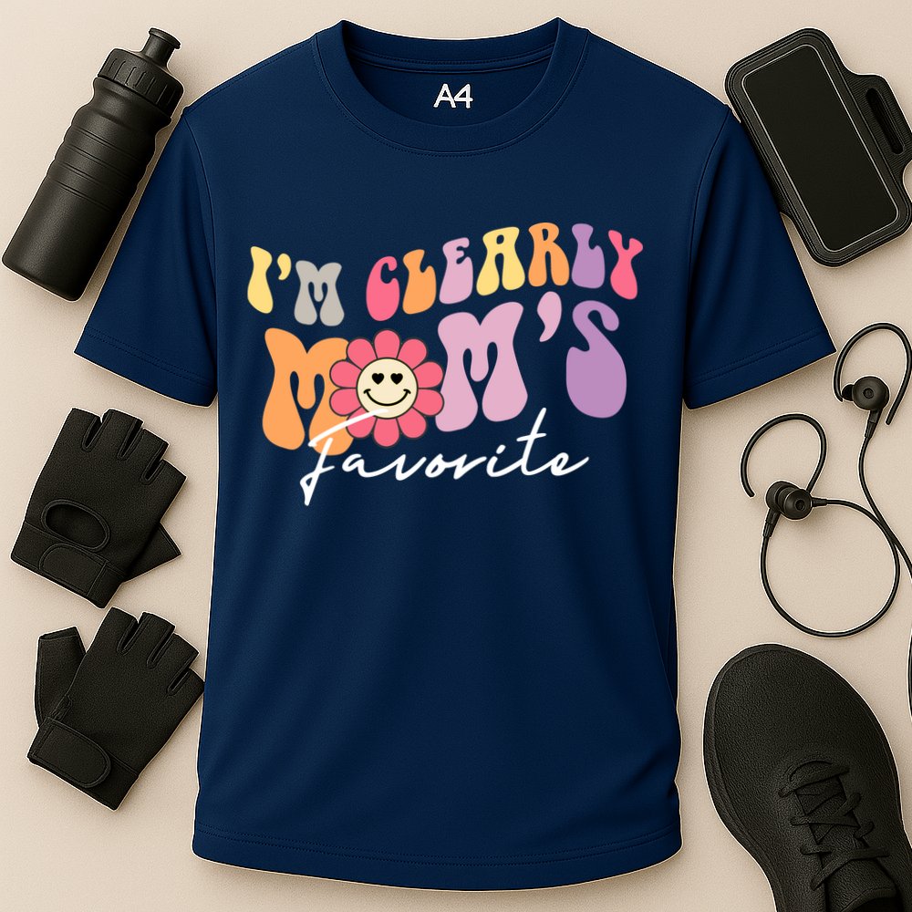 I'm Clearly Mom's Favorite Son Or Daughter Funny Cooling Performance Crew T-Shirt