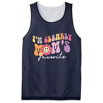 I'm Clearly Mom's Favorite Son Or Daughter Funny Mesh Reversible Basketball Jersey Tank
