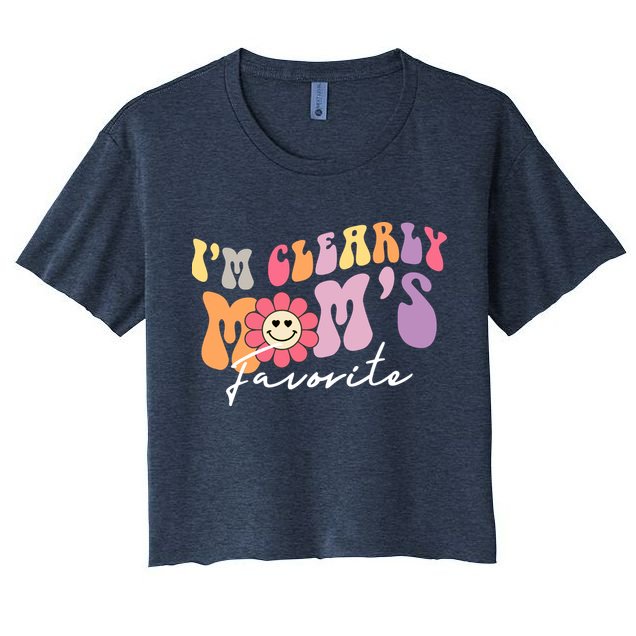 I'm Clearly Mom's Favorite Son Or Daughter Funny Crop Top