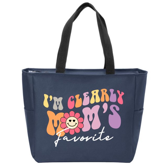 I'm Clearly Mom's Favorite Son Or Daughter Funny Zip Tote Bag