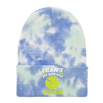 I Cant My Son Has Tennis Tie Dye 12in Knit Beanie