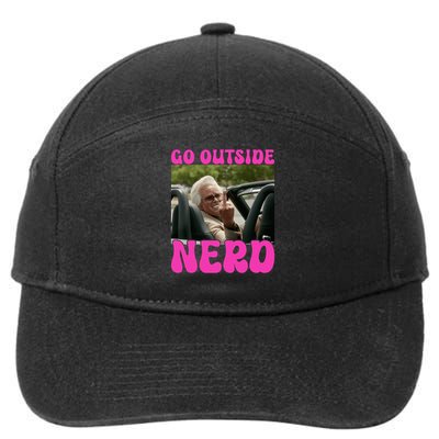 Inspired - Cheeky Message - Shut Up Nerd - Go Outside Nerd 7-Panel Snapback Hat