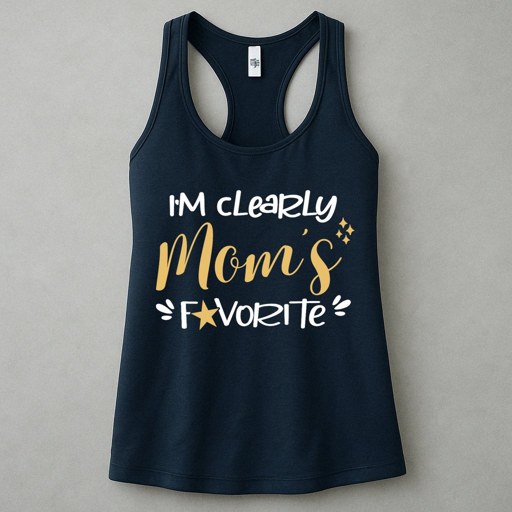I'm Clearly Mom's Favorite Son or Daughter Funny Mom's Womens Tank Top
