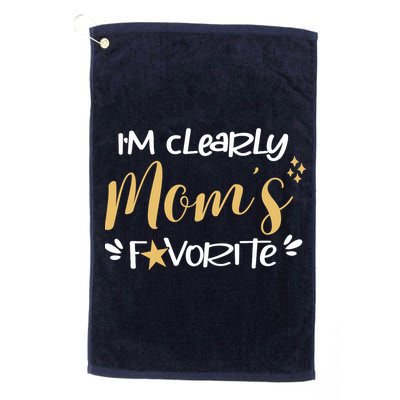 I'm Clearly Mom's Favorite Son or Daughter Funny Mom's Golf Towel