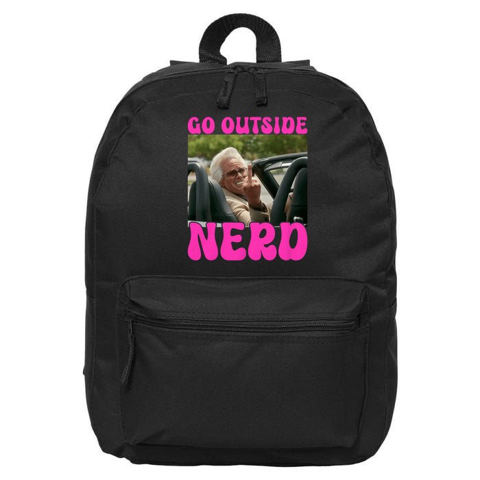 Inspired - Cheeky Message - Shut Up Nerd - Go Outside Nerd 16 in Basic Backpack