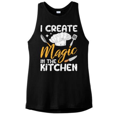 I Create Magic In The Kitchen Funny Cooking Foodie Chef Cook Ladies PosiCharge Tri-Blend Wicking Tank