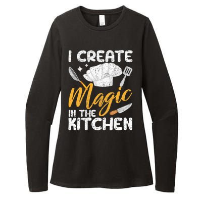 I Create Magic In The Kitchen Funny Cooking Foodie Chef Cook Womens CVC Long Sleeve Shirt