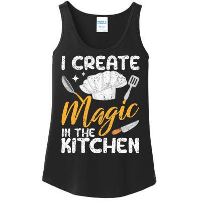 I Create Magic In The Kitchen Funny Cooking Foodie Chef Cook Ladies Essential Tank