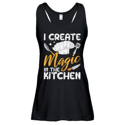 I Create Magic In The Kitchen Funny Cooking Foodie Chef Cook Ladies Essential Flowy Tank