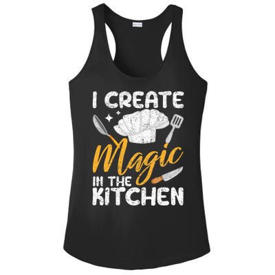 I Create Magic In The Kitchen Funny Cooking Foodie Chef Cook Ladies PosiCharge Competitor Racerback Tank