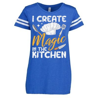 I Create Magic In The Kitchen Funny Cooking Foodie Chef Cook Enza Ladies Jersey Football T-Shirt