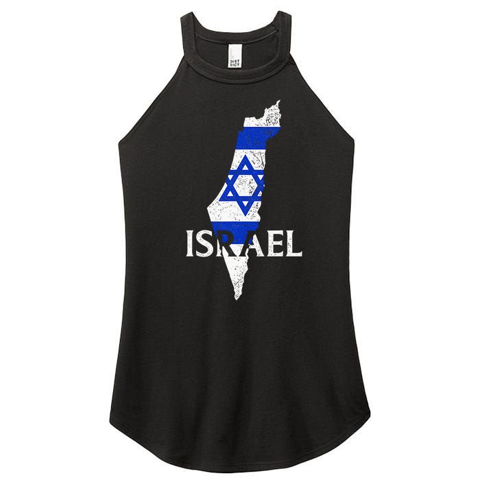 Israel Country Map Flag Proud Israeli Patriotic Women’s Perfect Tri Rocker Tank