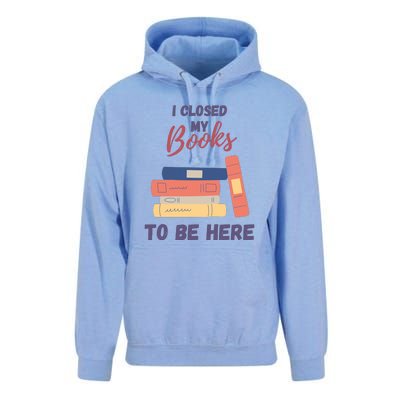 I Closed My Book To Be Here Unisex Surf Hoodie