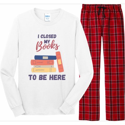 I Closed My Book To Be Here Long Sleeve Pajama Set