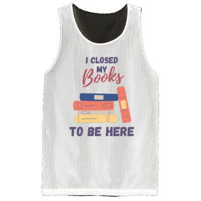 I Closed My Book To Be Here Mesh Reversible Basketball Jersey Tank