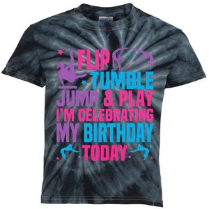 I'm Celebrating My Birthday Today Gymnastics Gift Kids Tie-Dye T-Shirt