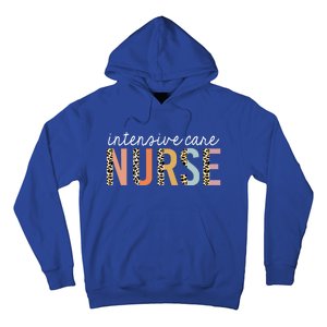 Intensive Care Nurse Leopard Print Icu Nursing School Gift Hoodie