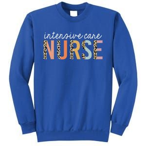 Intensive Care Nurse Leopard Print Icu Nursing School Gift Sweatshirt