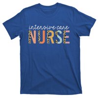 Intensive Care Nurse Leopard Print Icu Nursing School Gift T-Shirt