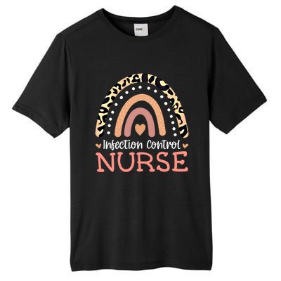 Infection Control Nurse Leopard Rainbow Appreciation Gift Tall Fusion ChromaSoft Performance T-Shirt