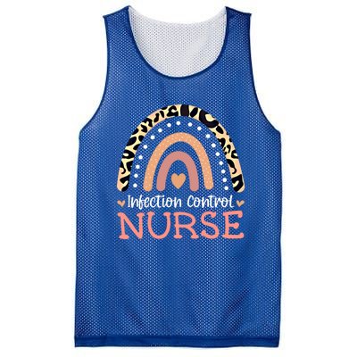 Infection Control Nurse Leopard Rainbow Appreciation Gift Mesh Reversible Basketball Jersey Tank