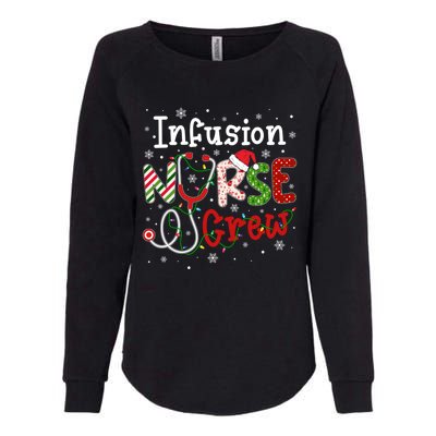 Infusion Christmas Nurse Crew Nursing Christmas Pattern Funny Gift Womens California Wash Sweatshirt