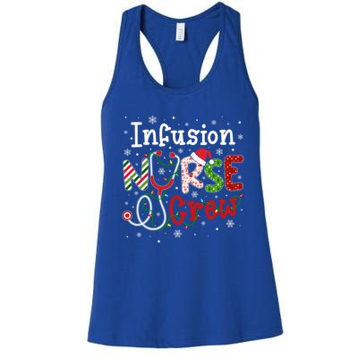 Infusion Christmas Nurse Crew Nursing Christmas Pattern Funny Gift Women's Racerback Tank