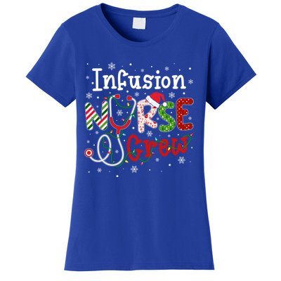 Infusion Christmas Nurse Crew Nursing Christmas Pattern Funny Gift Women's T-Shirt