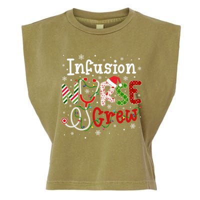 Infusion Christmas Nurse Crew Nursing Christmas Pattern Funny Gift Garment-Dyed Women's Muscle Tee