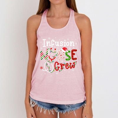 Infusion Christmas Nurse Crew Nursing Christmas Pattern Funny Gift Women's Knotted Racerback Tank