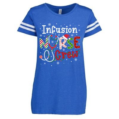 Infusion Christmas Nurse Crew Nursing Christmas Pattern Funny Gift Enza Ladies Jersey Football T-Shirt