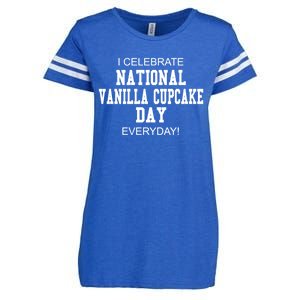 I Celebrate National Vanilla Cupcake Day Everyday! Gift Enza Ladies Jersey Football T-Shirt