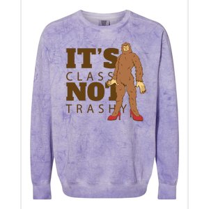 It's Class Not Trashy Fashion Funny Bigfoot Colorblast Crewneck Sweatshirt