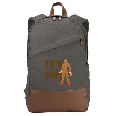 It's Class Not Trashy Fashion Funny Bigfoot Cotton Canvas Backpack