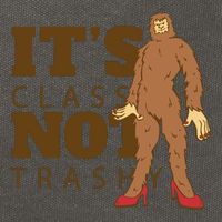 It's Class Not Trashy Fashion Funny Bigfoot Cotton Canvas Backpack