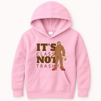 It's Class Not Trashy Fashion Funny Bigfoot Kids Hoodie