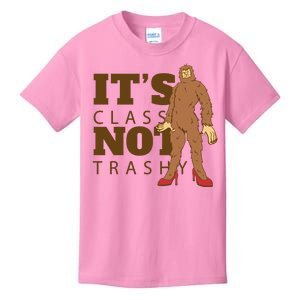 It's Class Not Trashy Fashion Funny Bigfoot Kids T-Shirt