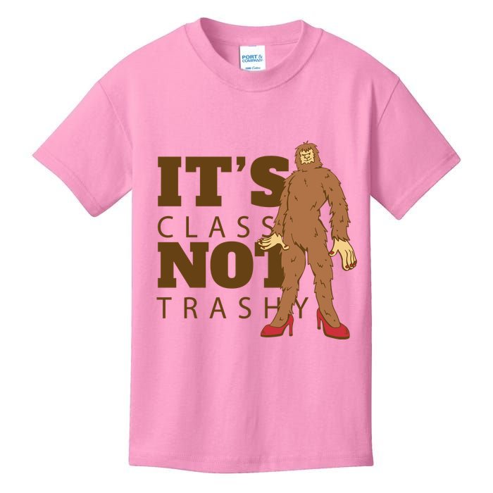 It's Class Not Trashy Fashion Funny Bigfoot Kids T-Shirt