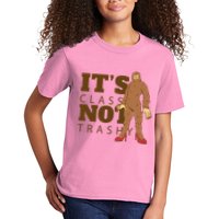 It's Class Not Trashy Fashion Funny Bigfoot Kids T-Shirt