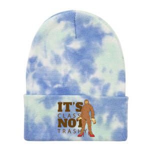 It's Class Not Trashy Fashion Funny Bigfoot Tie Dye 12in Knit Beanie