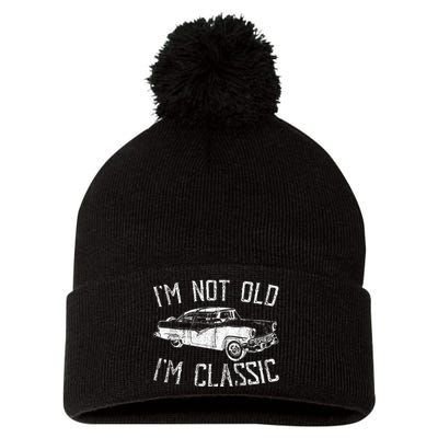 Im Classic Not Old Muscle Car Vintage Pom Pom 12in Knit Beanie