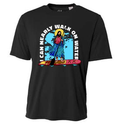 I Can Nearly Walk On Water Jesus Christ Cooling Performance Crew T-Shirt