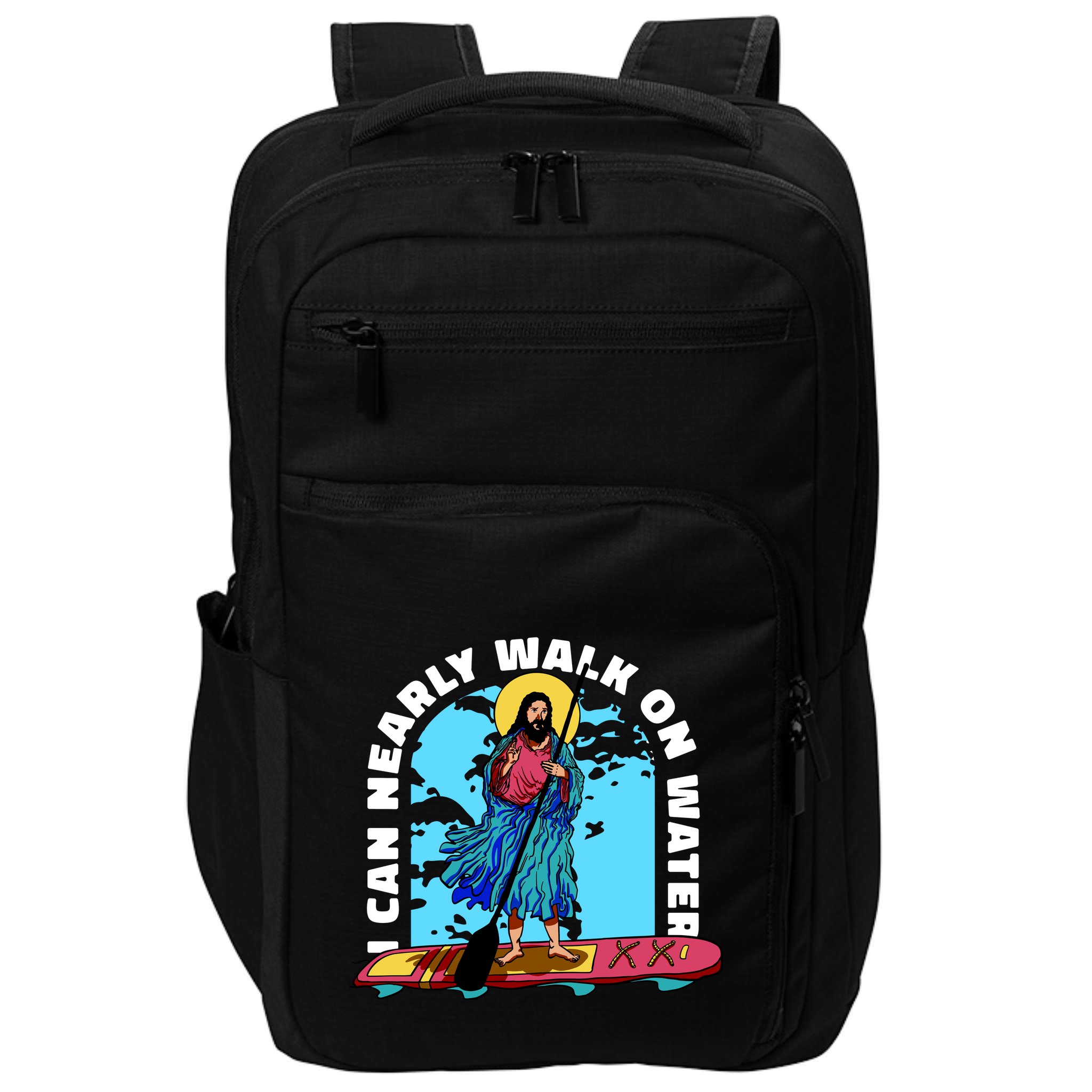 I Can Nearly Walk On Water Jesus Christ Impact Tech Backpack