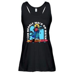 I Can Nearly Walk On Water Jesus Christ Ladies Essential Flowy Tank